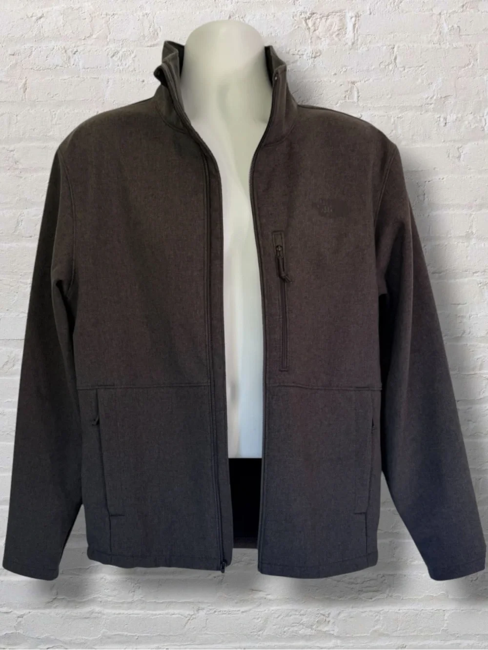 The North Face Apex Bionic 3 Jacket Mens Large Gray Soft Shell Full Zip